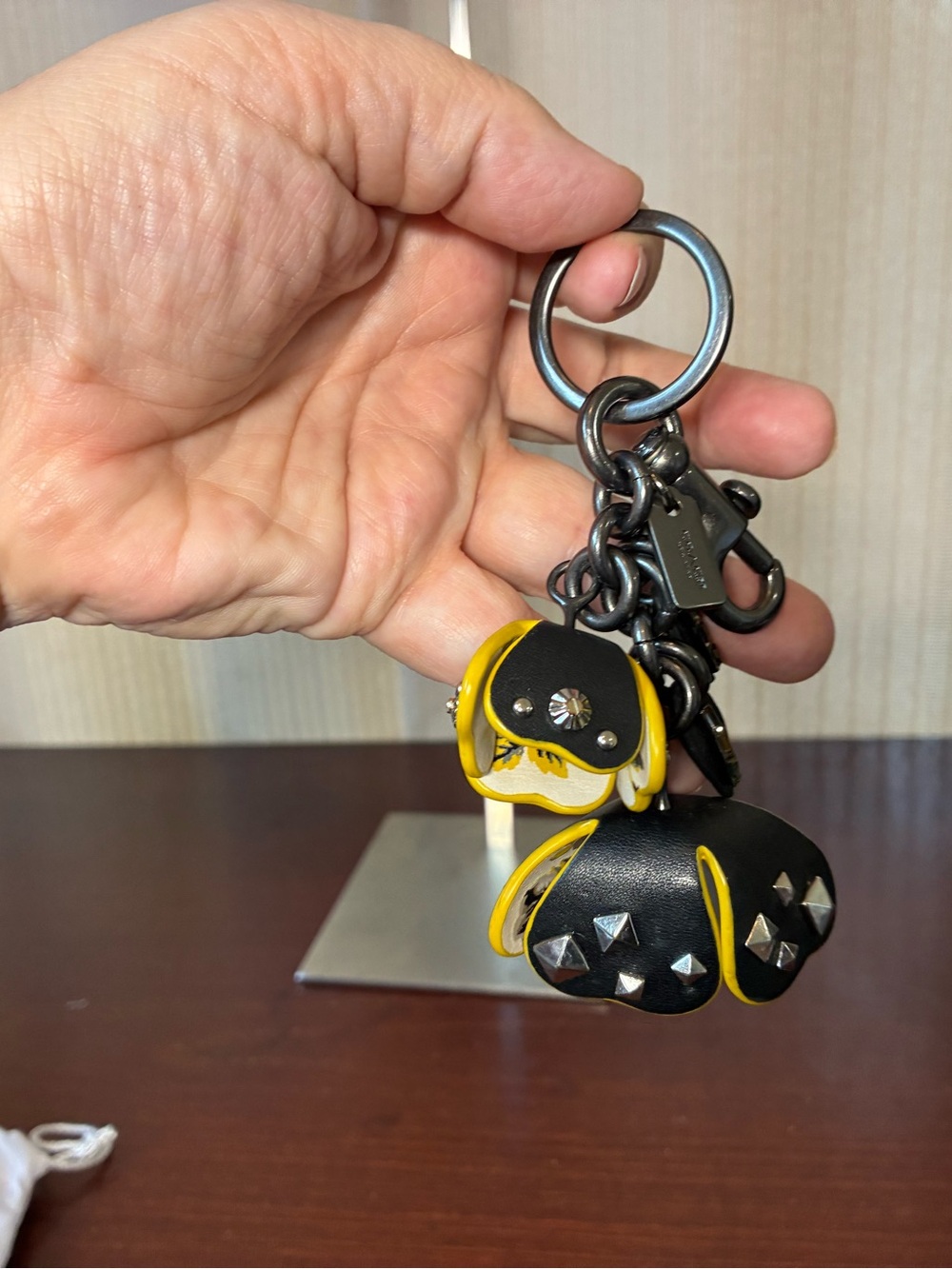 Coach Tea Rose Bag Charm Keyring - Picture 3 of 3